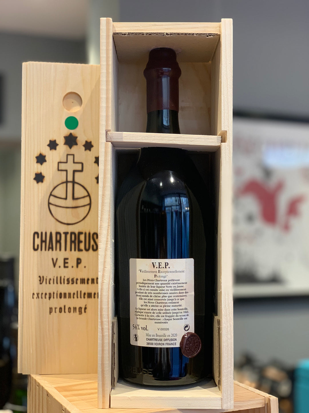 La Chartreuse V.E.P. Verte (à Vieillissement Exceptionnellement Prolongé) 54%, mise en bouteille 2025, 100 cl