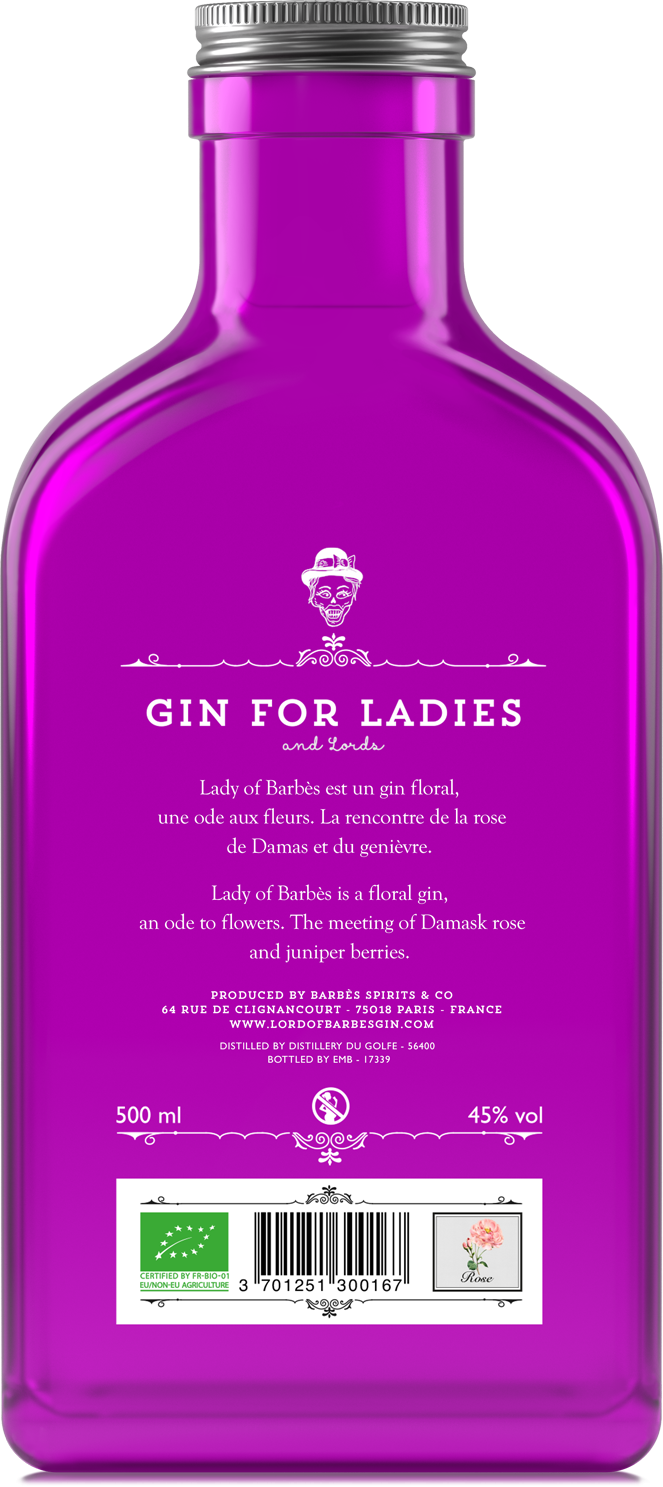 Gin Bio Français Lady of Barbes