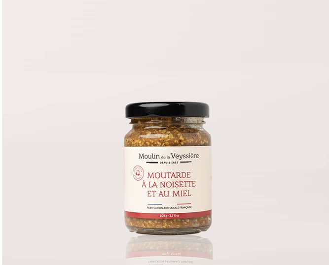 Moutarde à la Noisette et au Miel, Moulin de la Veyssière, 100 gr