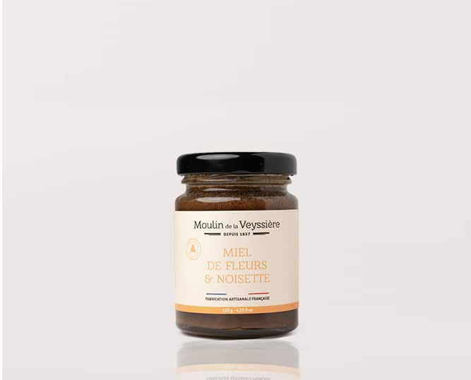 Miel de Fleurs & Noisette, Moulin de la Veyssière, 120 gr