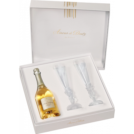 Coffret Amour de Deutz Blanc avec 2 flutes angelot