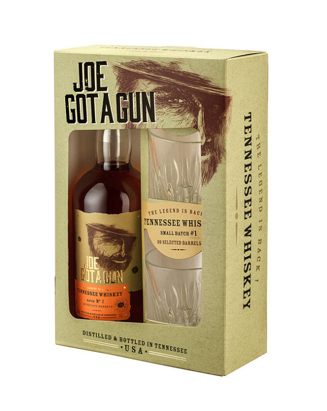 Joe Got a Gun Tennessee Whisky Small Batch #1 70cl, en coffret avec deux verres