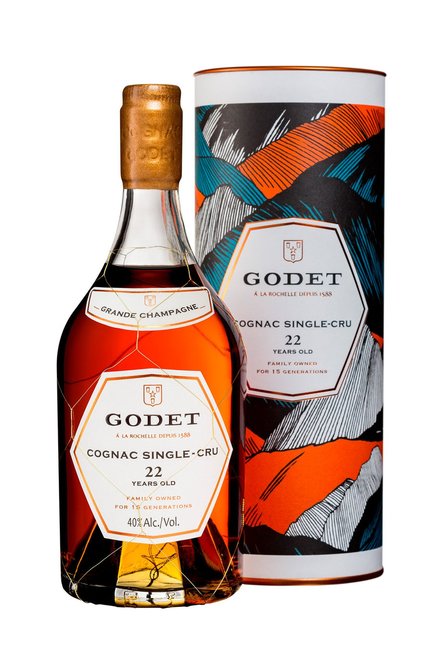 Cognac Godet Cognac Grande Champagne 22 ans 40%, 70 cl