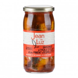 Sardines à l'huile d'olive et au piment d'Espelette, 320 gr
